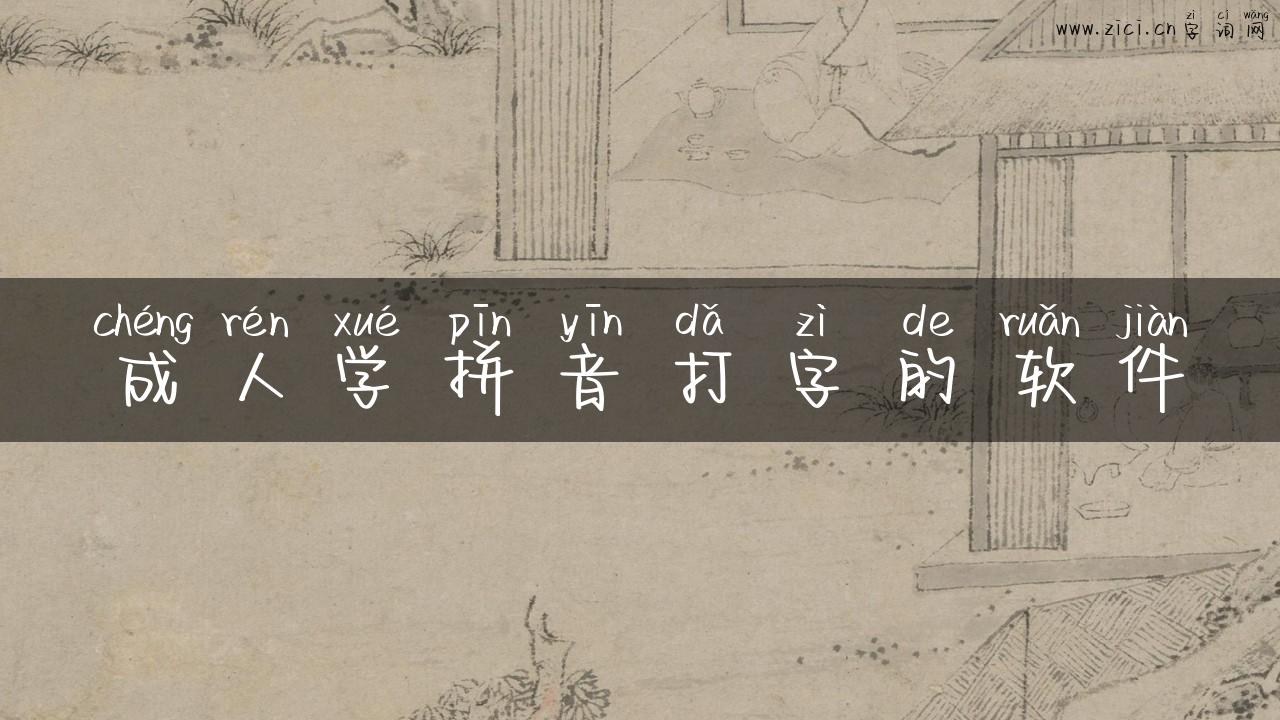 成人学拼音打字的软件