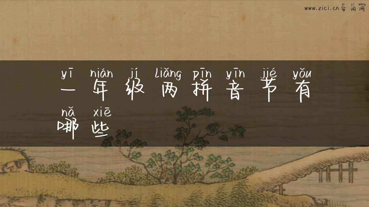 一年级两拼音节有哪些