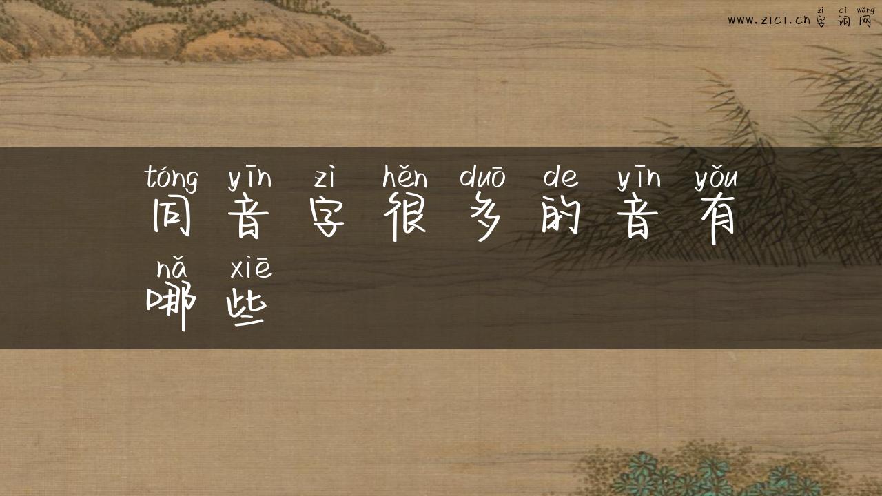 同音字很多的音有哪些