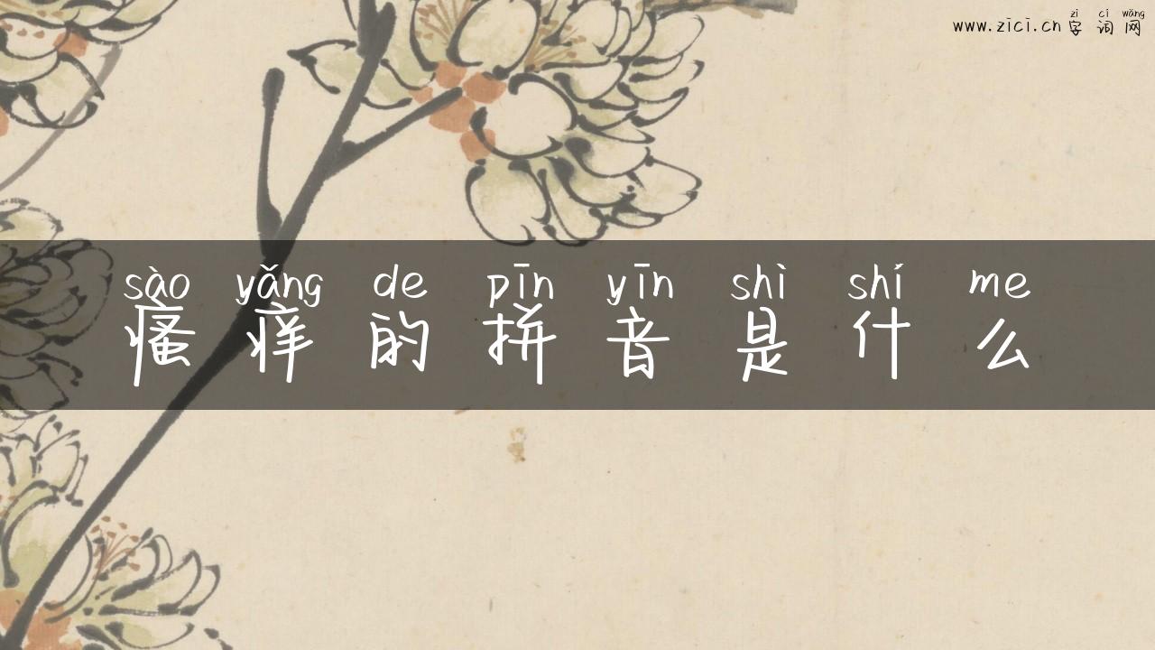 瘙痒的拼音是什么