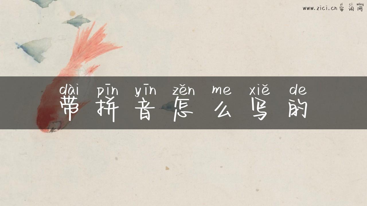 带拼音怎么写的
