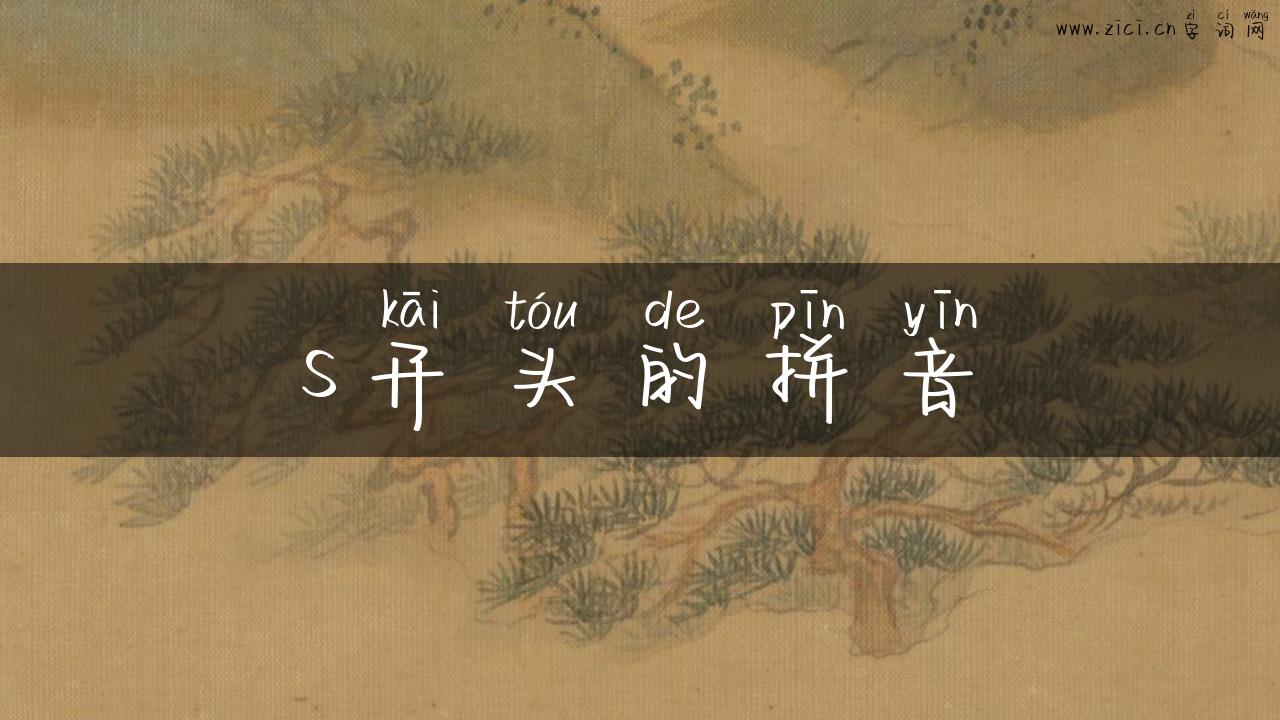 s开头的拼音