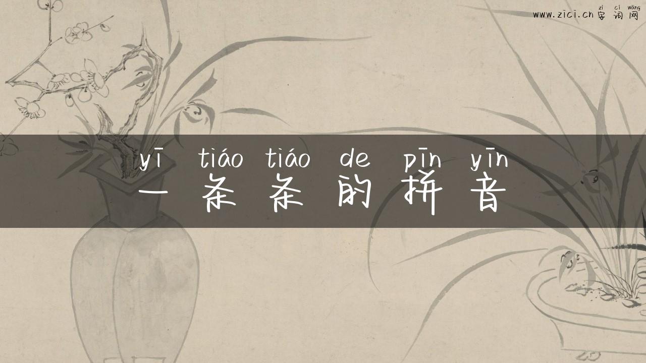 一条条的拼音