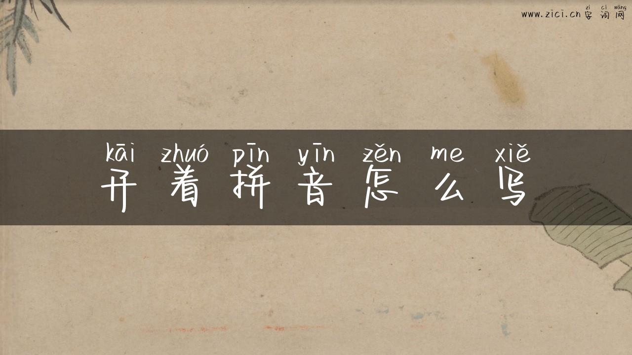 开着拼音怎么写