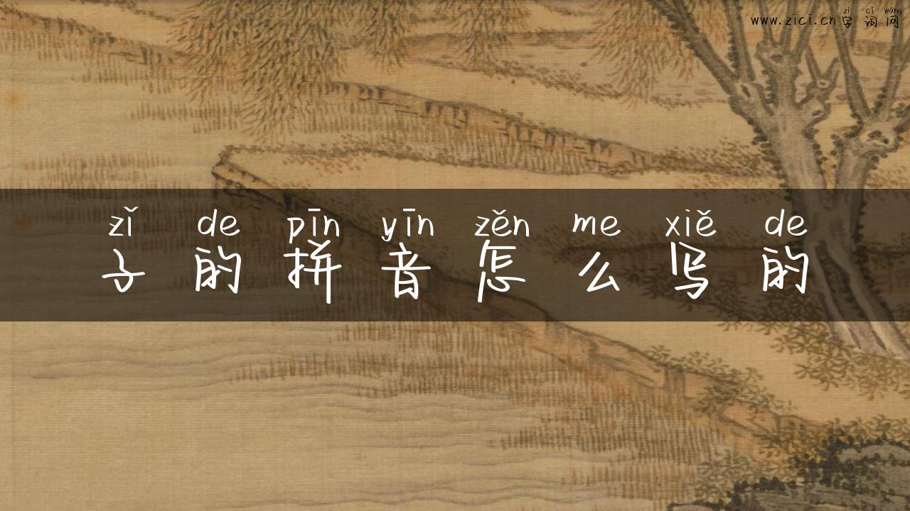子的拼音怎么写的