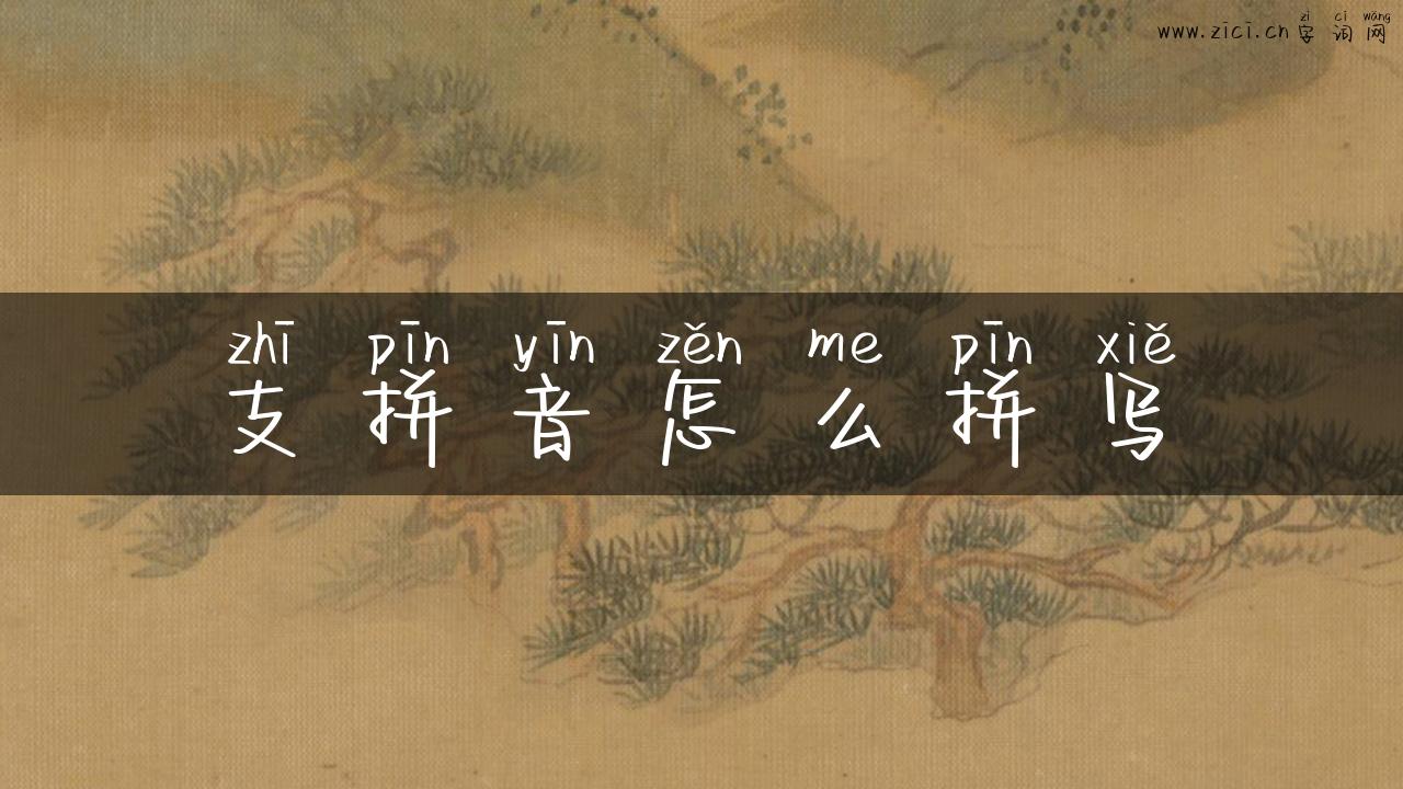 支拼音怎么拼写