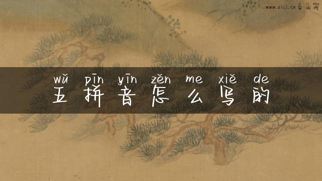 五拼音怎么写的