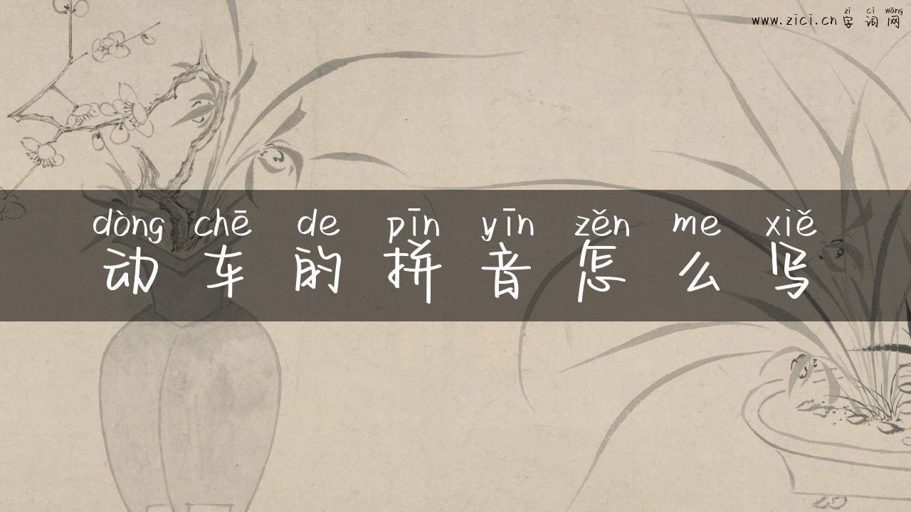 动车的拼音怎么写
