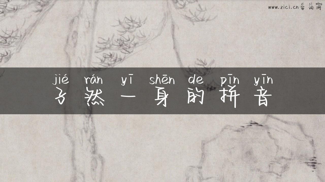 孑然一身的拼音