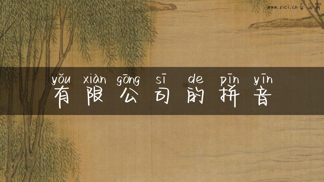 有限公司的拼音