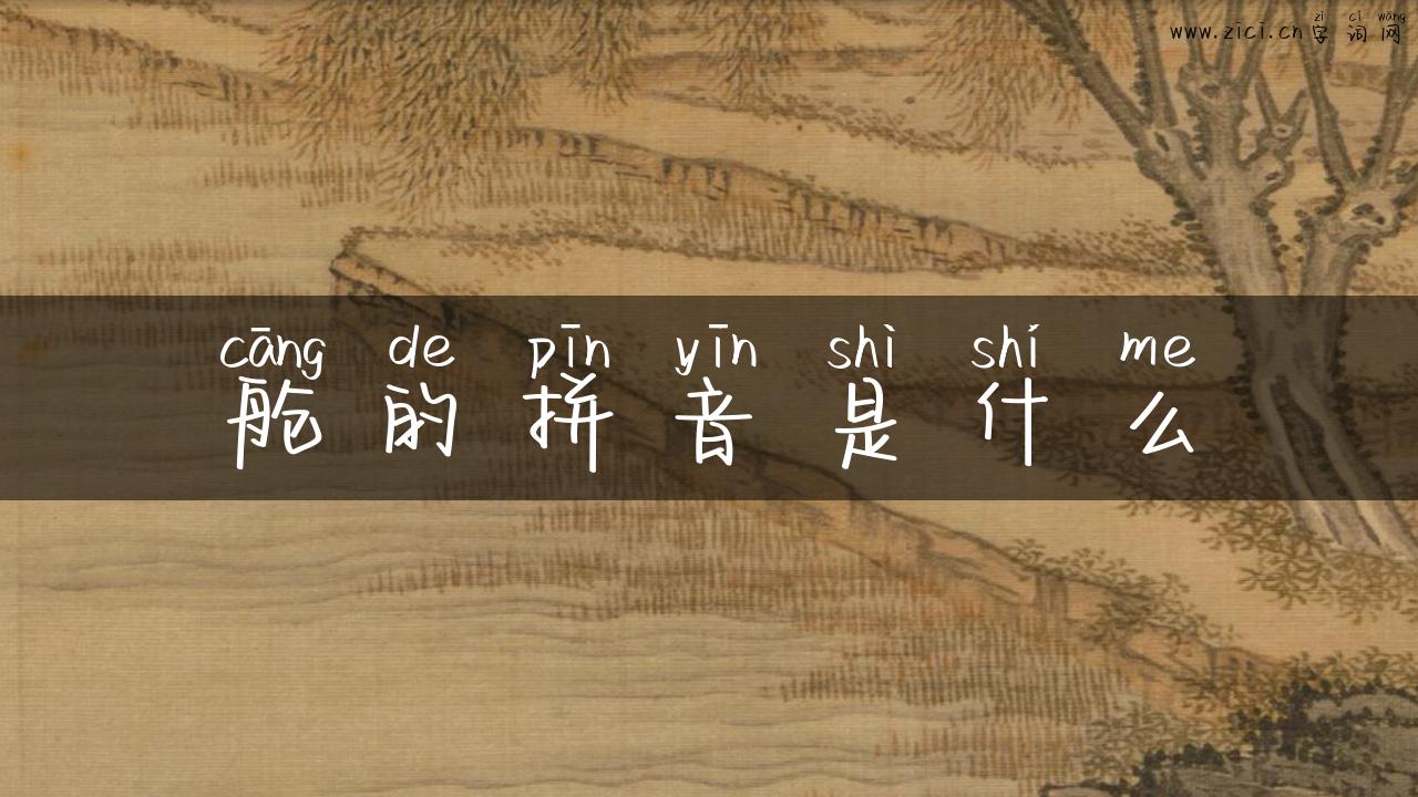 舱的拼音是什么