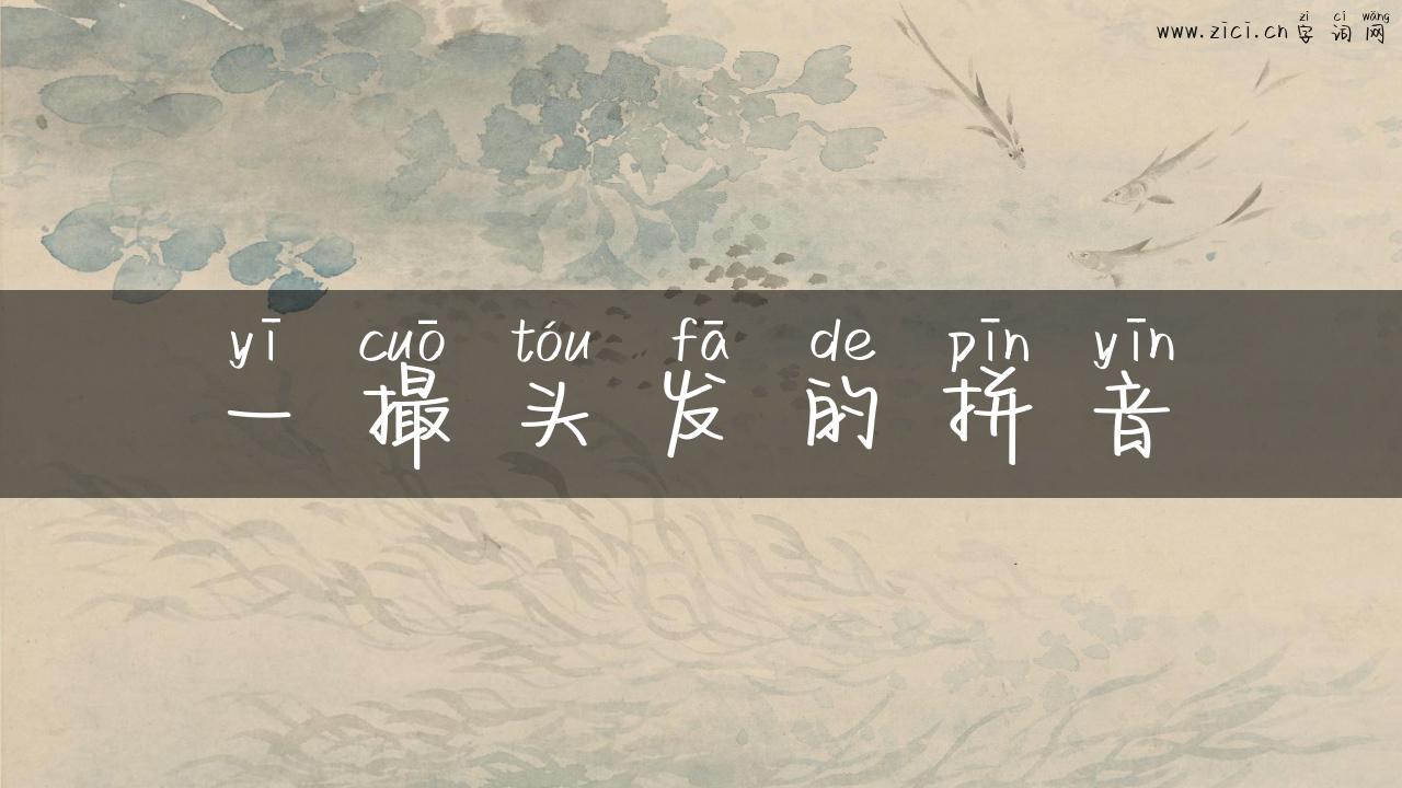 一撮头发的拼音