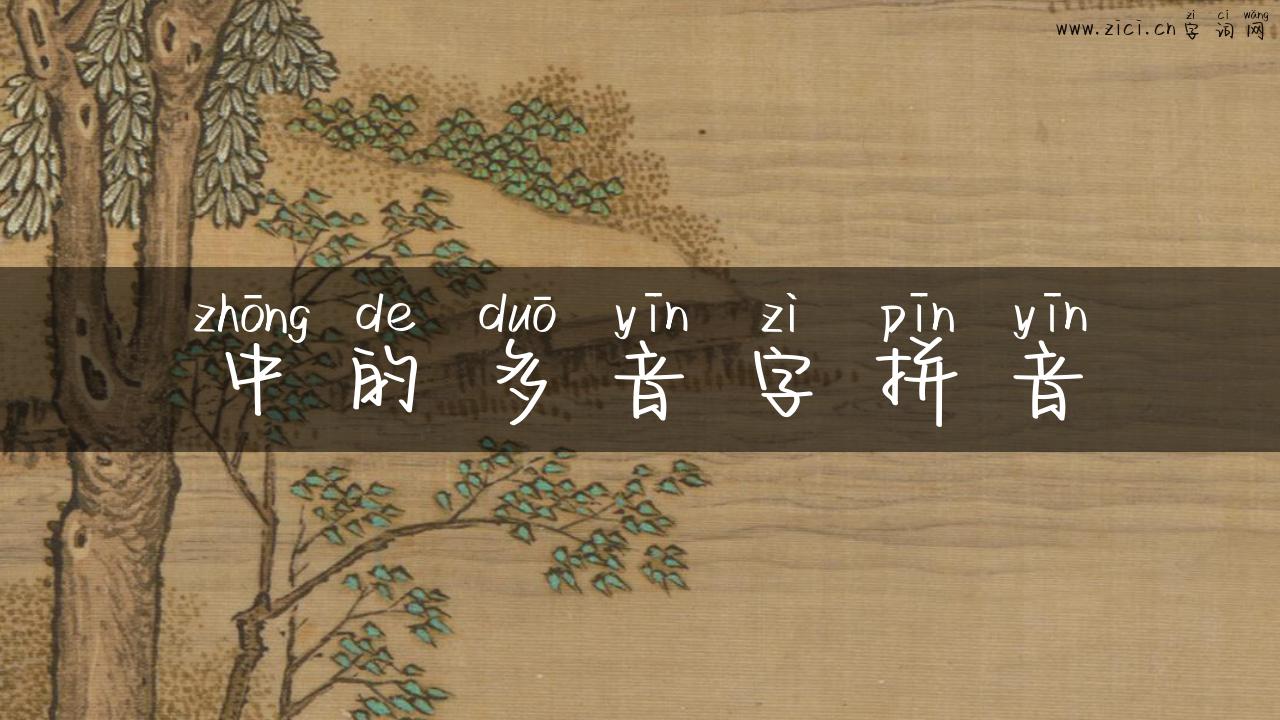 中的多音字拼音