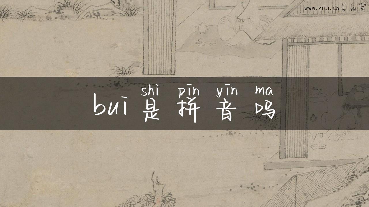 bui是拼音吗