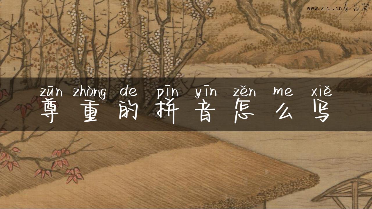 尊重的拼音怎么写
