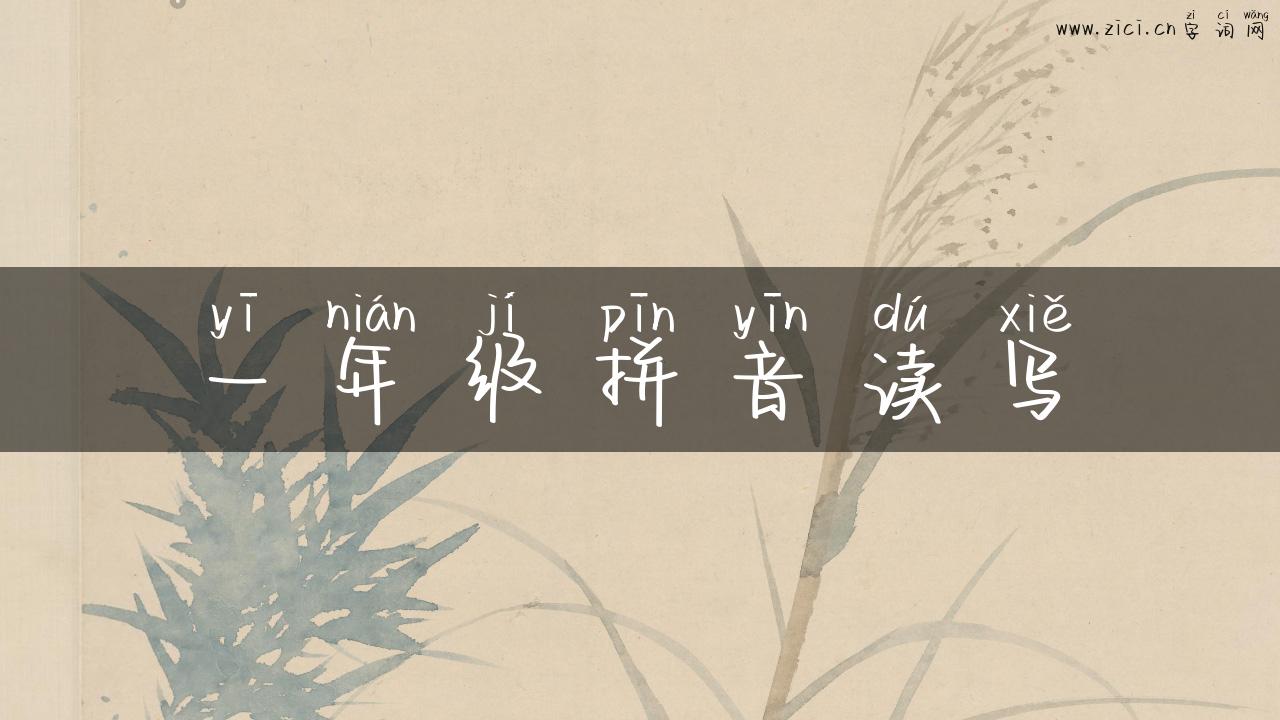 一年级拼音读写