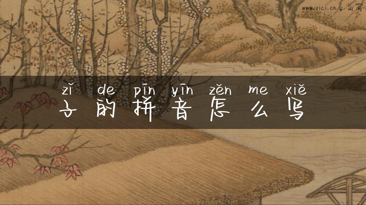 子的拼音怎么写