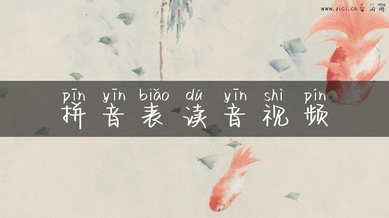 拼音表读音视频