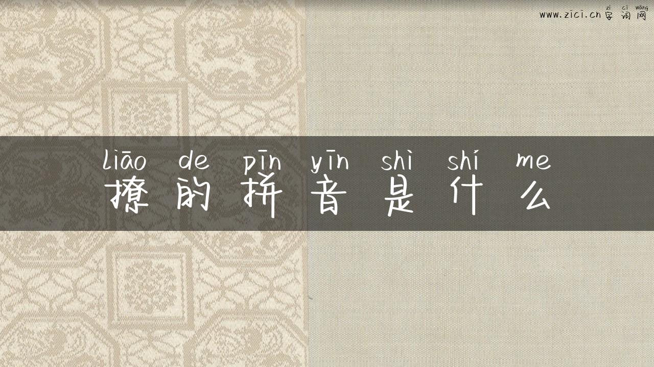 撩的拼音是什么