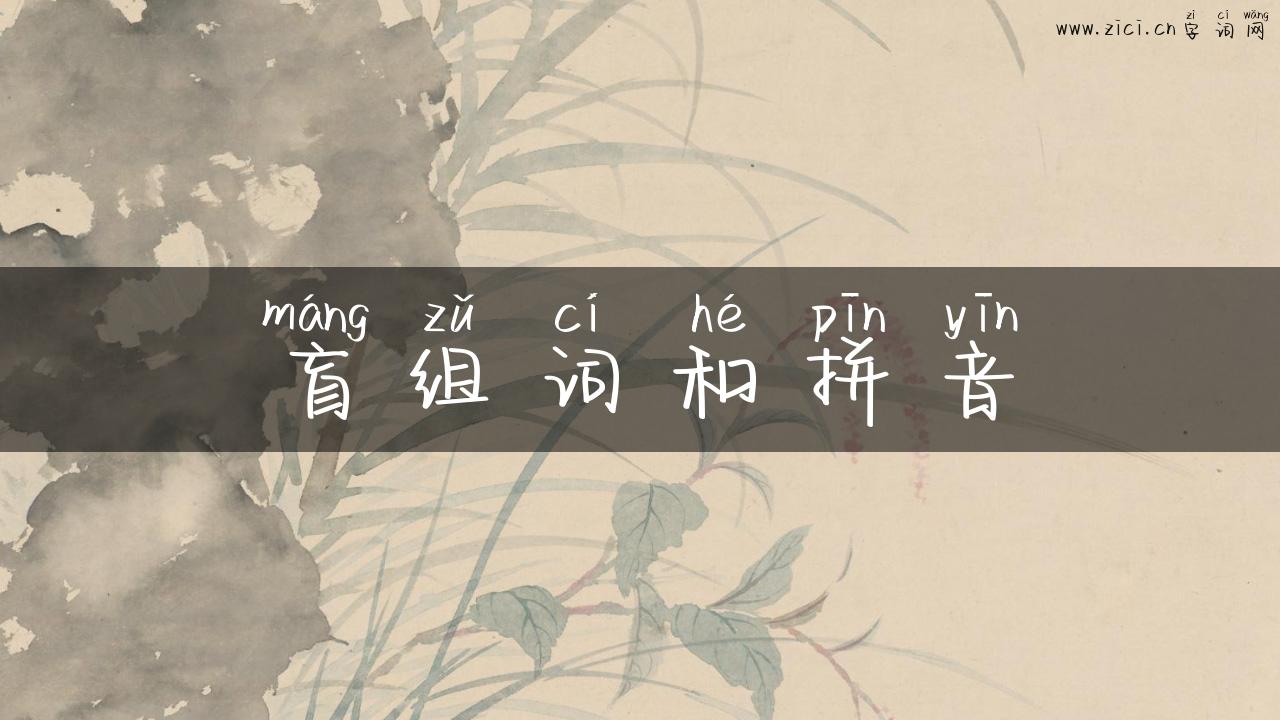 盲组词和拼音