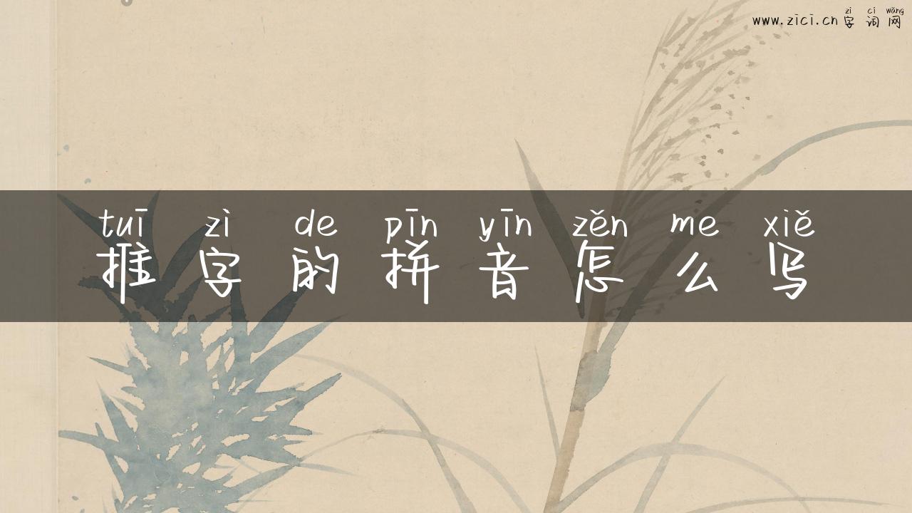 推字的拼音怎么写