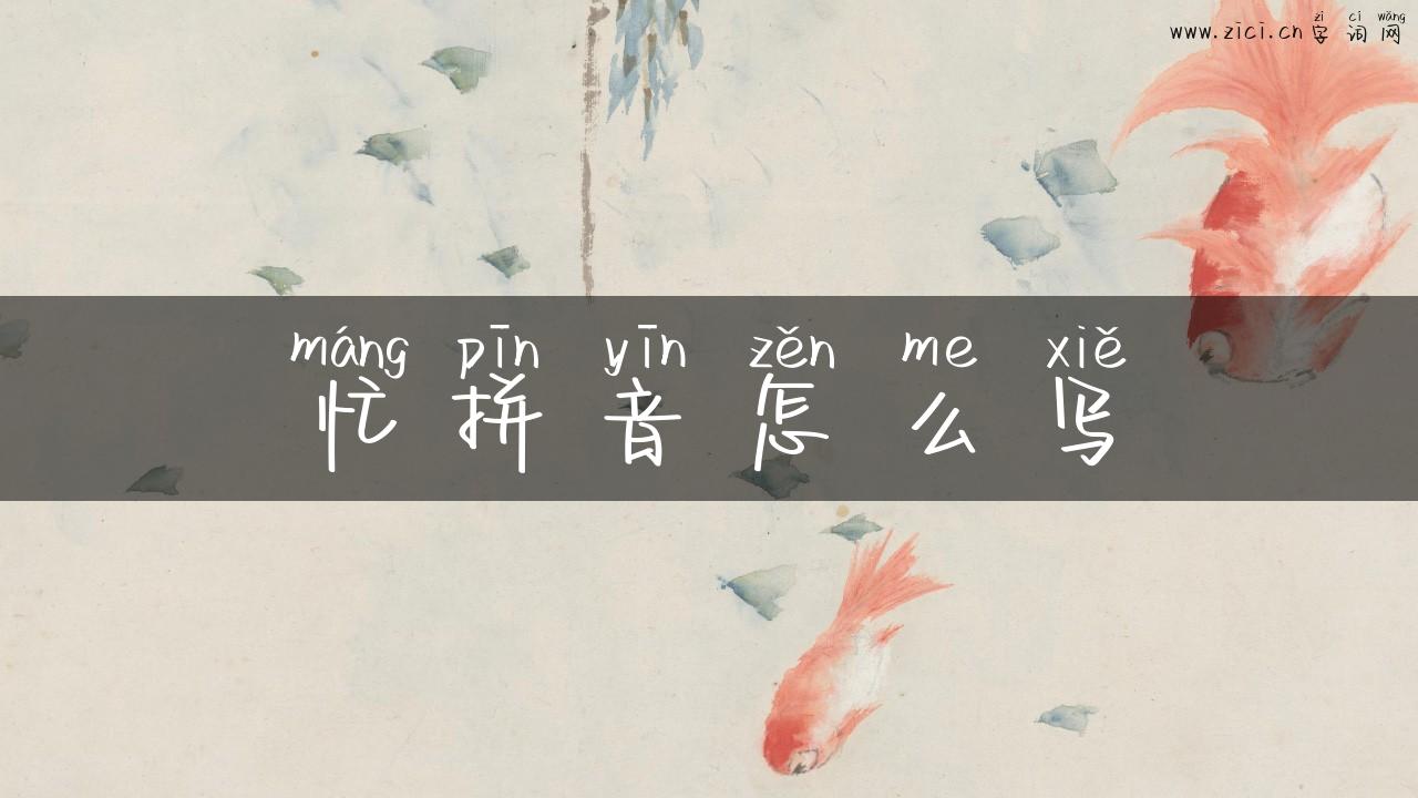 忙拼音怎么写