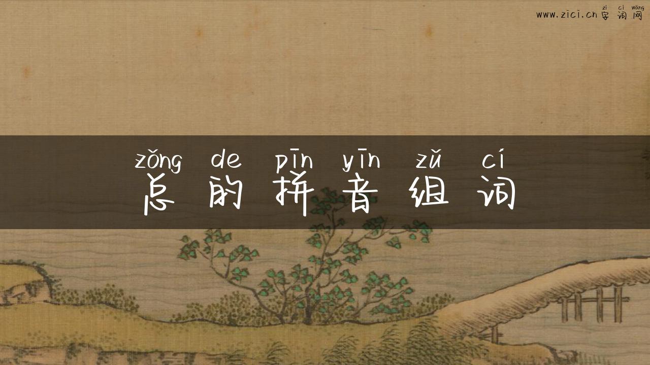 总的拼音组词