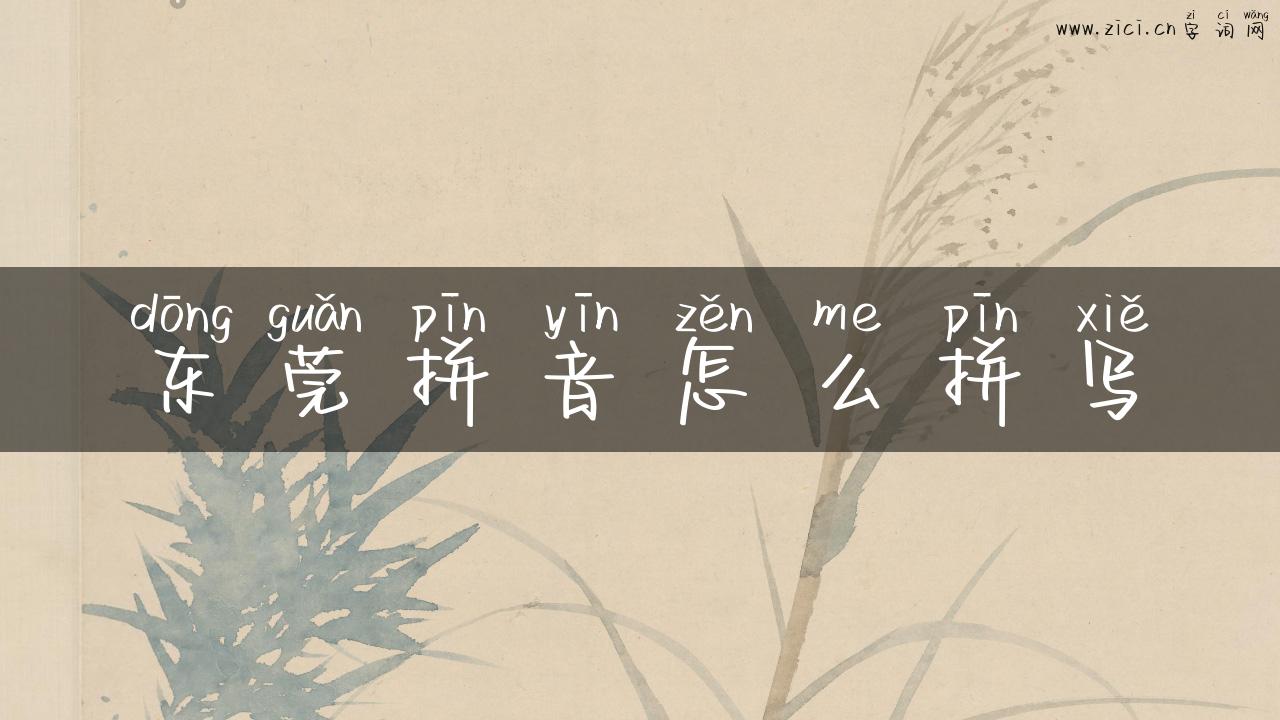 东莞拼音怎么拼写