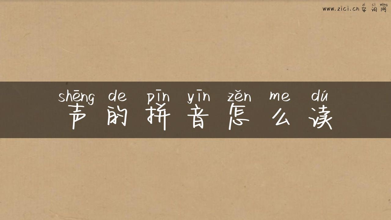 声的拼音怎么读