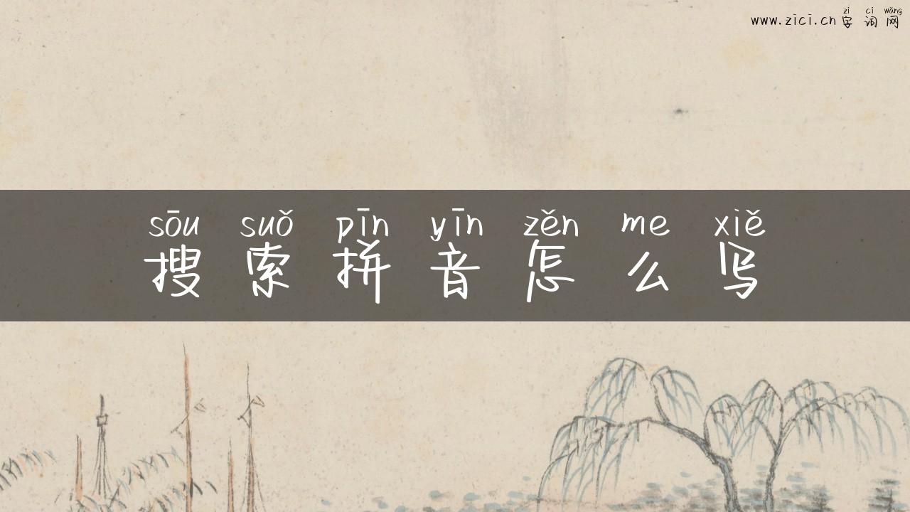 搜索拼音怎么写