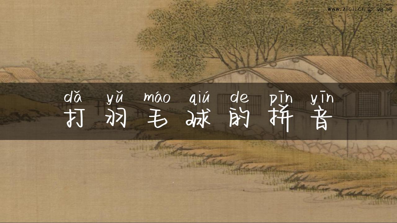 打羽毛球的拼音