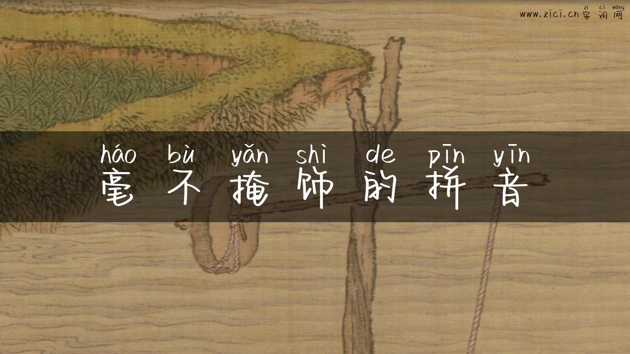 毫不掩饰的拼音