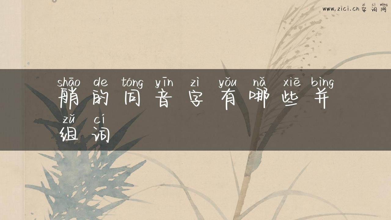 艄的同音字有哪些并组词