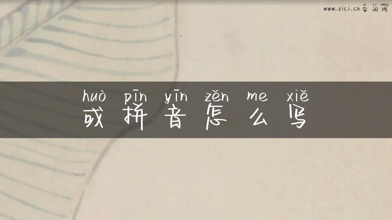 或拼音怎么写