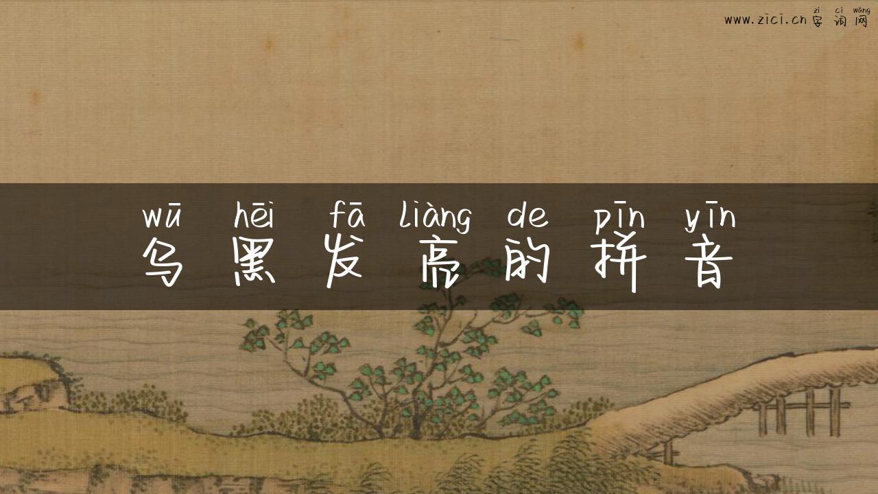 乌黑发亮的拼音