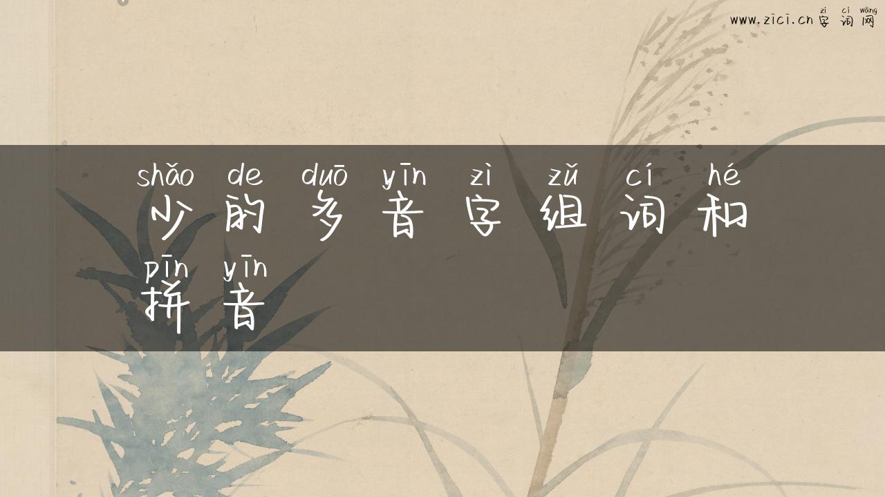 少的多音字组词和拼音