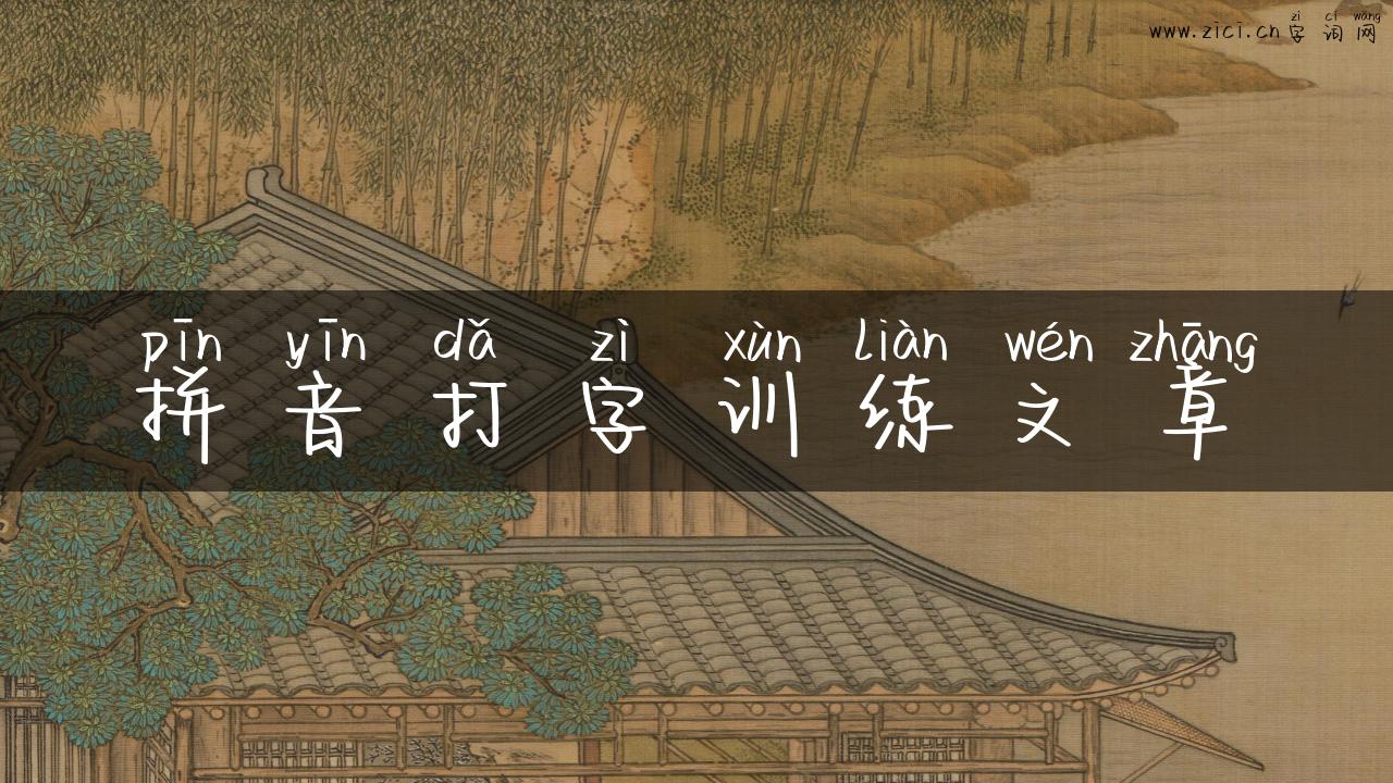 拼音打字训练文章