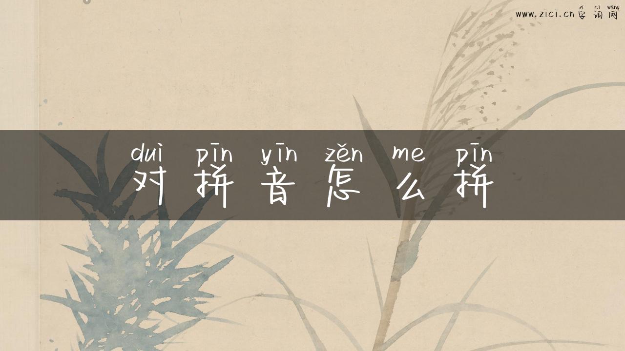 对拼音怎么拼