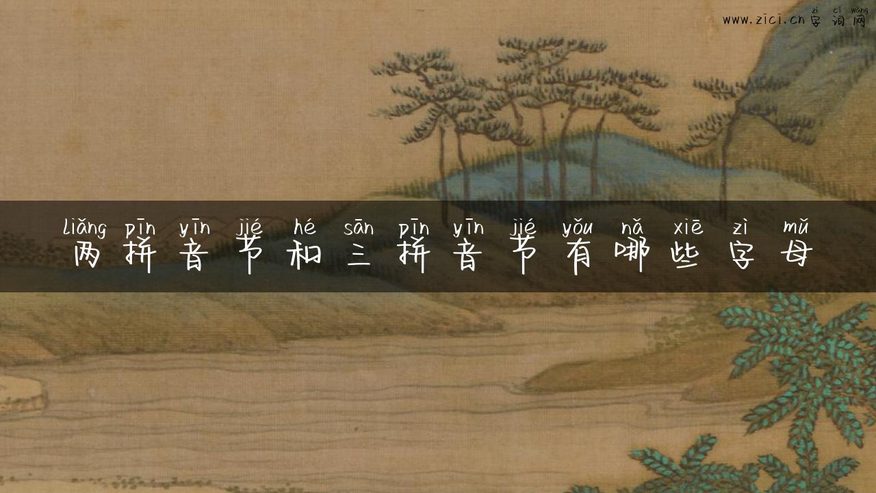两拼音节和三拼音节有哪些字母