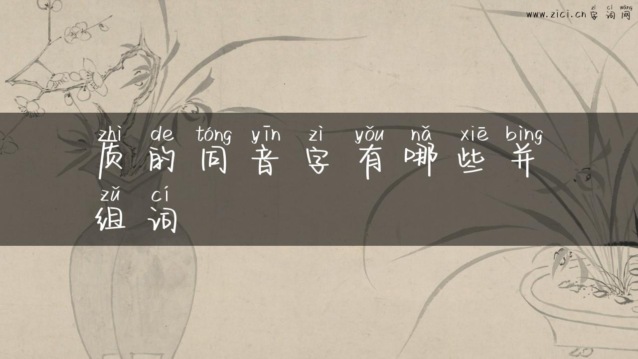 质的同音字有哪些并组词