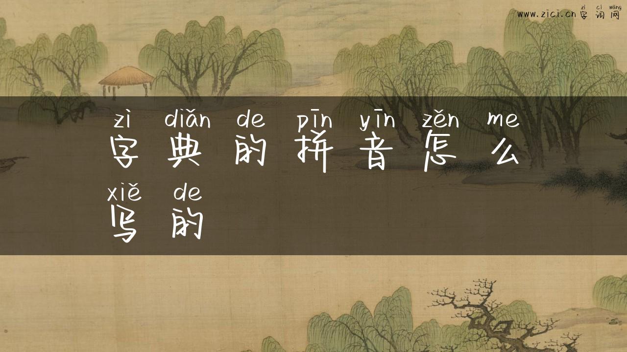 字典的拼音怎么写的
