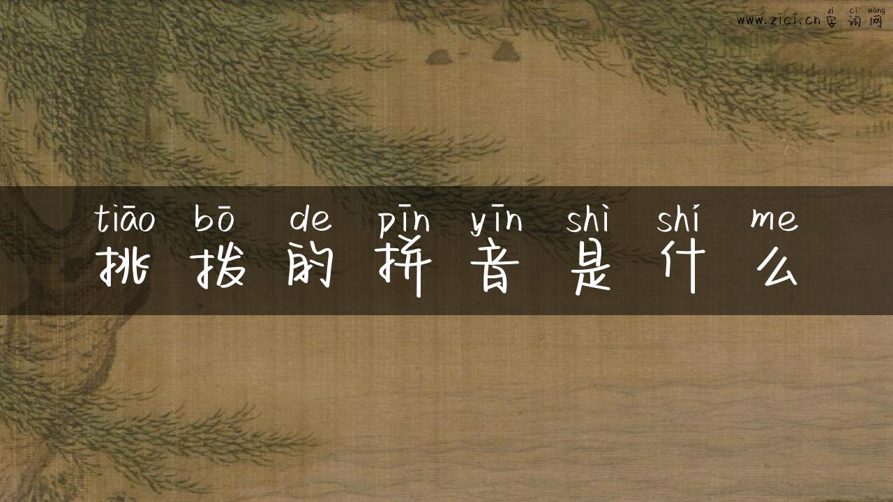 挑拨的拼音是什么