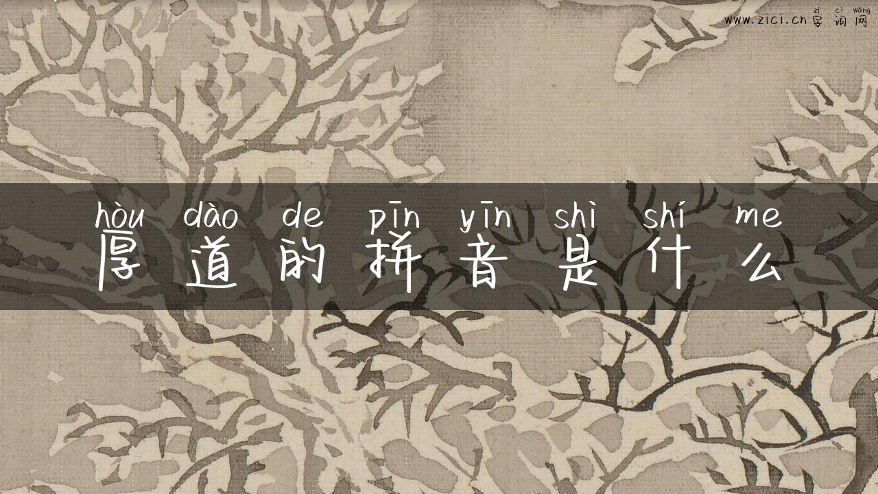 厚道的拼音是什么