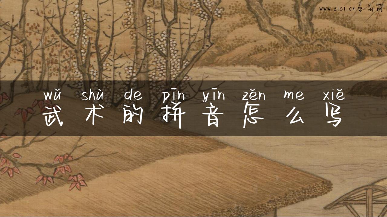 武术的拼音怎么写