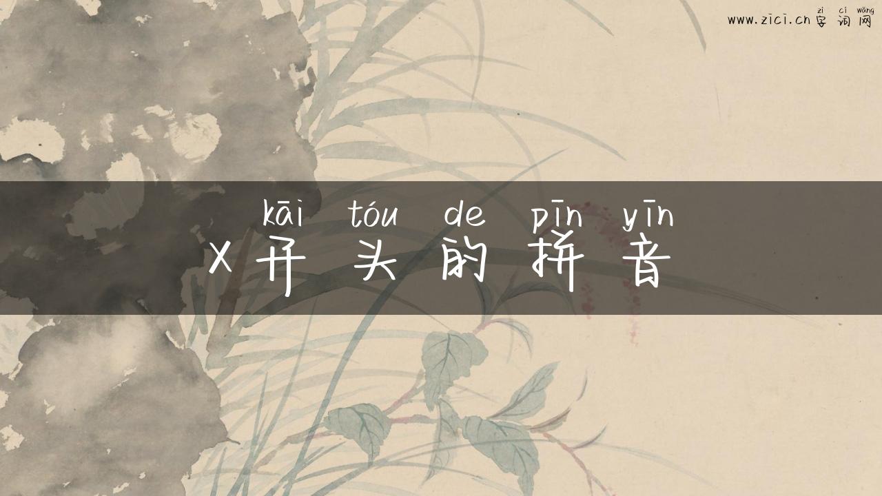 x开头的拼音