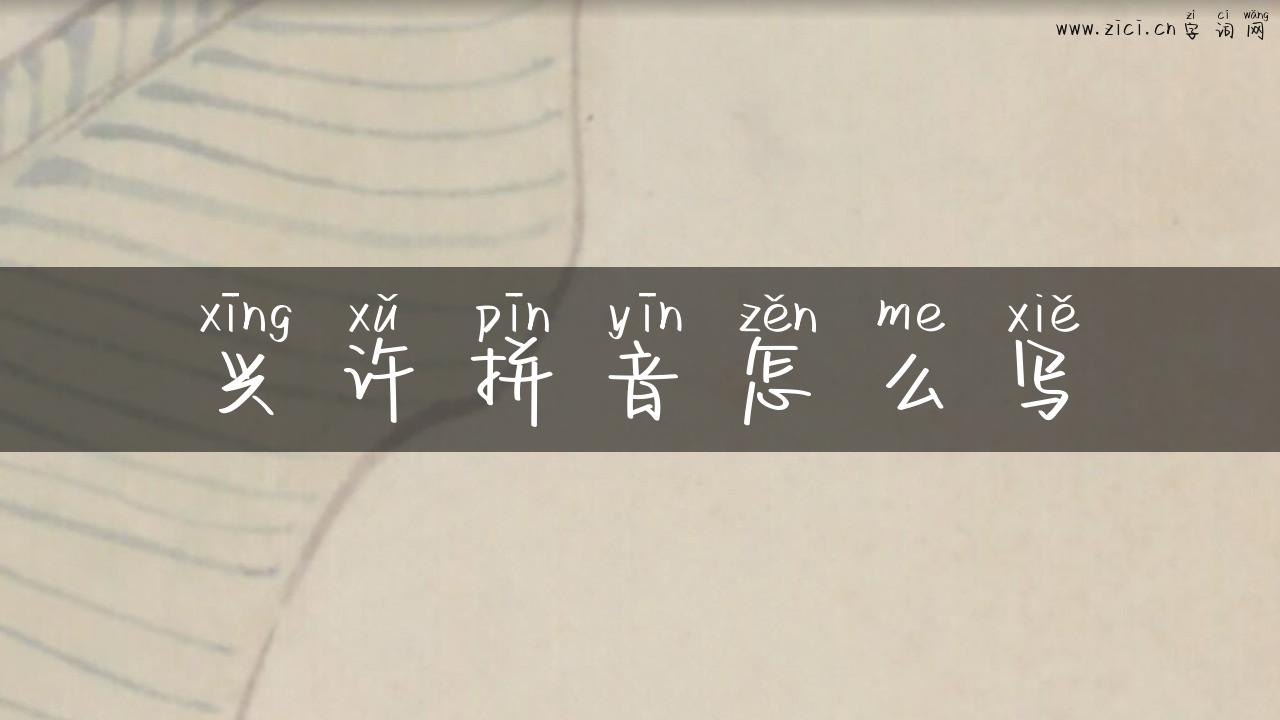 兴许拼音怎么写