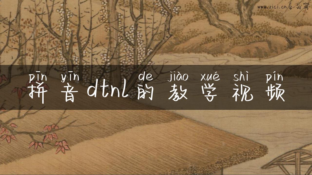 拼音dtnl的教学视频