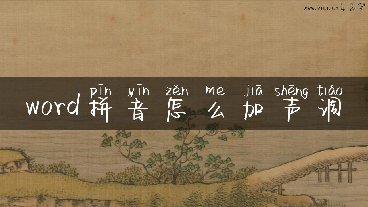 word拼音怎么加声调