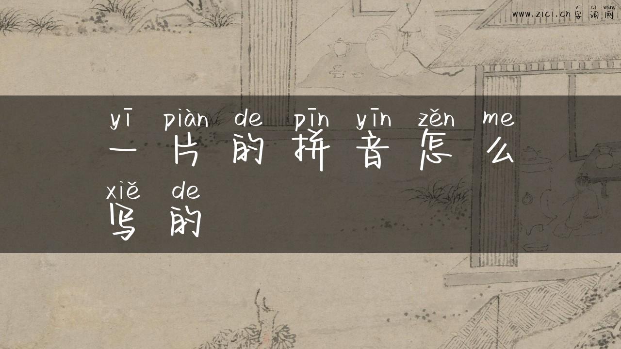 一片的拼音怎么写的