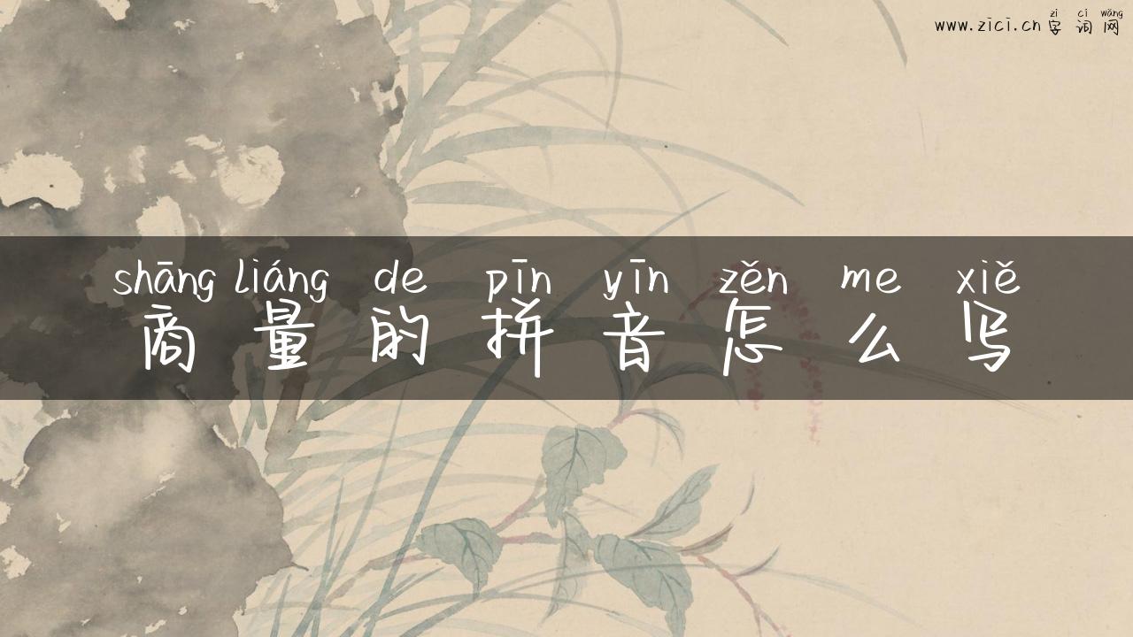 商量的拼音怎么写